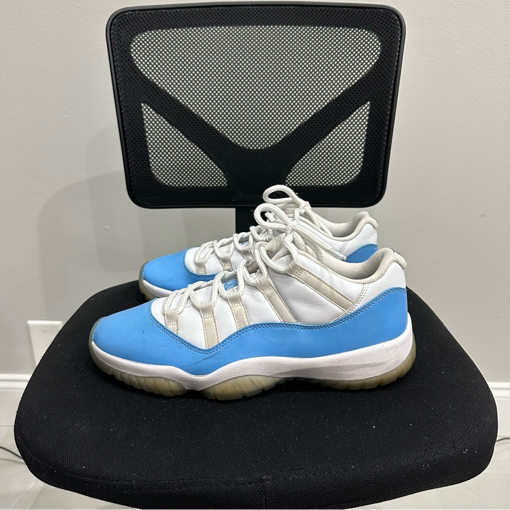 Jordan Blue and White Athletic Shoes